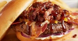 BJS Menu Gluten-Sensitive Hickory Brisket and Bacon Burger Special*